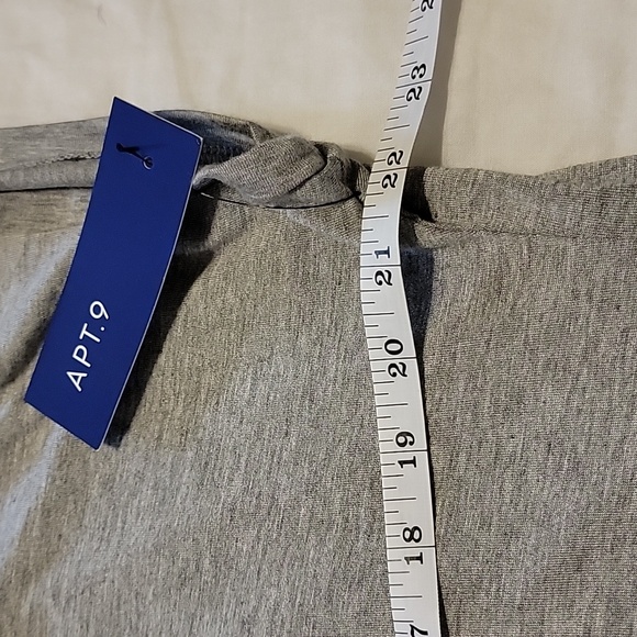 Apt. 9 women's XL sparkle shoe design short sleeve shirt gray - Picture 6 of 9